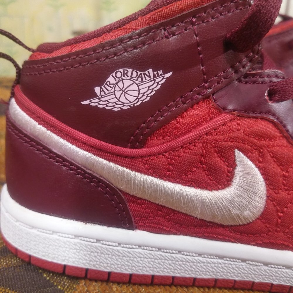 RARE Nike Jordan 1 Mid SE Gym Red/Pink Foam TD Toddler Size 10c AV5172-600 - Picture 5 of 9